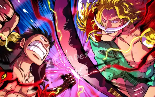  Luffy and Edward Newgate by Cidades_Art