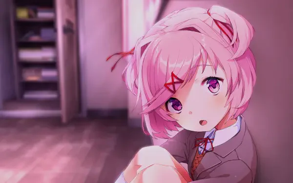 Natsuki (Doki Doki Literature Club!) manga Doki Doki Literature Club! HD Desktop Wallpaper | Background Image
