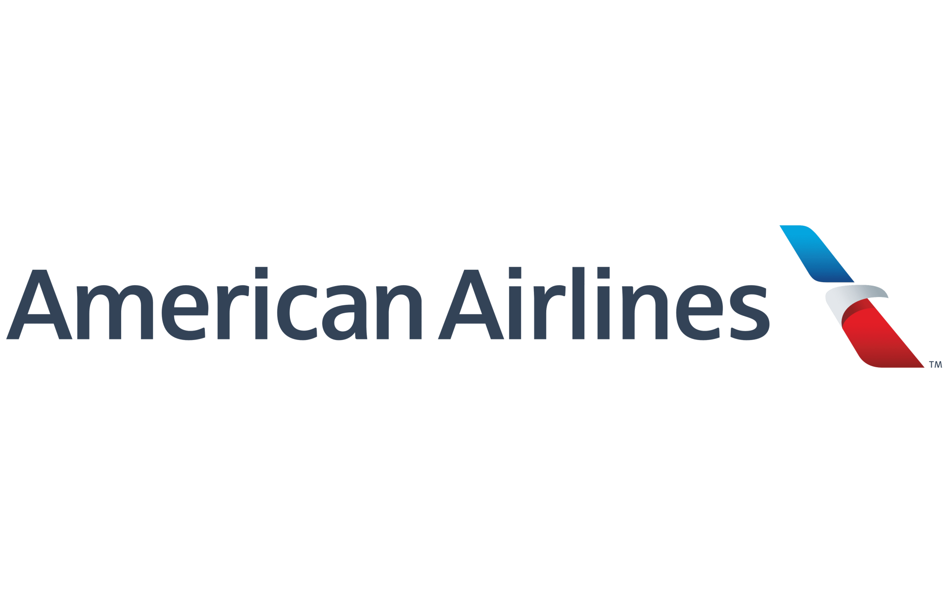 American Airlines logo on a 4K Ultra HD desktop wallpaper, featuring a clean and modern design with the iconic eagle emblem and bold typography.