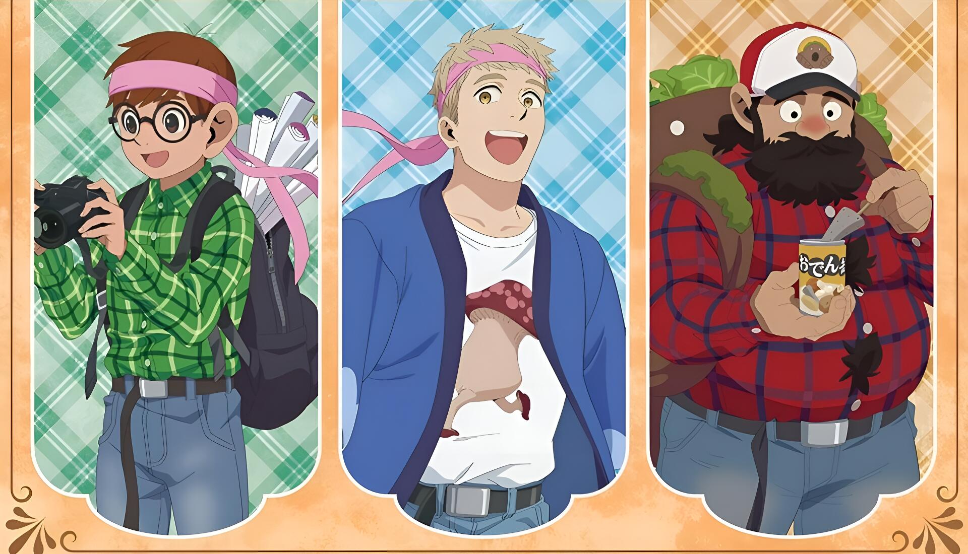 Download Anime Delicious In Dungeon Chilchuck Tims Laios Touden Senshi (Delicious In Dungeon) 4k Ultra HD Wallpaper