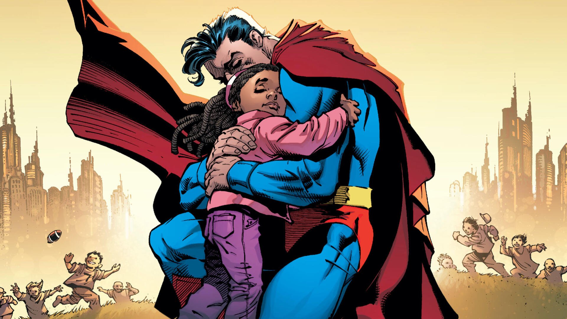 Download Superman: Up In The Sky HD Wallpaper by Andy Kubert