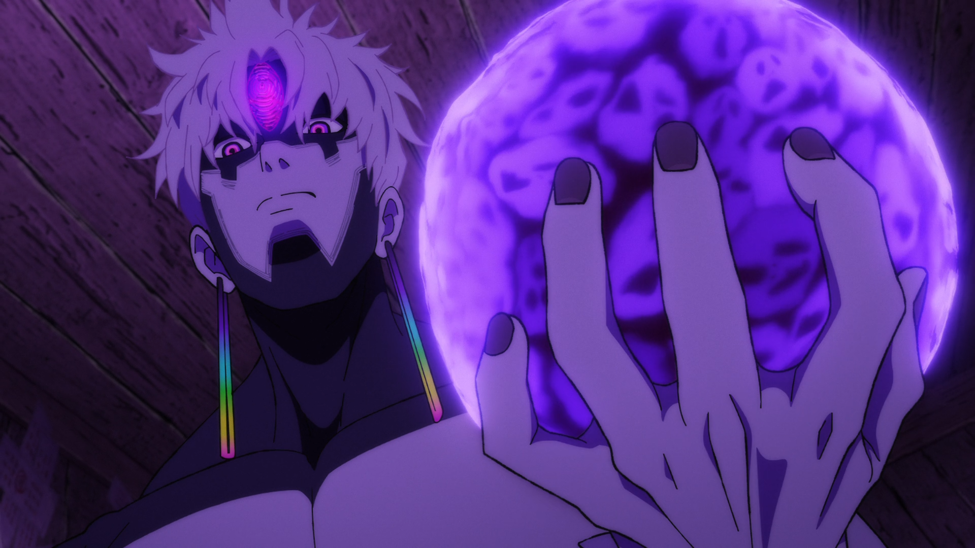 Download Anime Dandadan Jin Enjouji Purple Anime HD Wallpaper