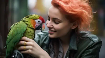 AI Art parrot HD Desktop Wallpaper | Background Image