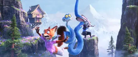 4K Ultra HD PC wallpaper featuring characters from the Pixar movie Elio (2025) in a vibrant mountainous landscape.