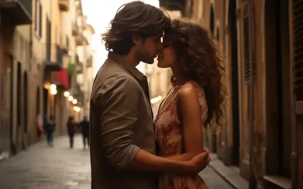 AI Art Romantic HD Desktop Wallpaper | Background Image