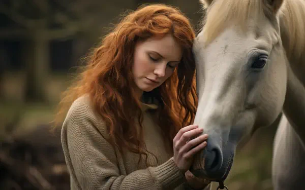 AI Art horse HD Desktop Wallpaper | Background Image