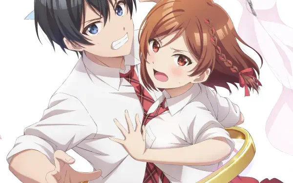 Anime I'm Getting Married to a Girl I Hate in My Class Saito Houjou Akane Sakuramori HD Desktop Wallpaper | Background Image