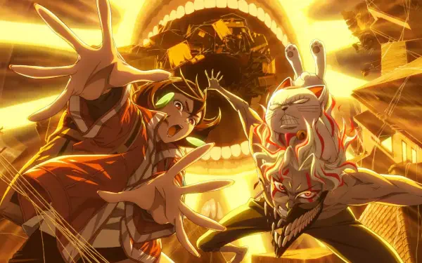 Anime Dandadan Momo Ayase Ken Takakura Turbo Granny HD Desktop Wallpaper | Background Image