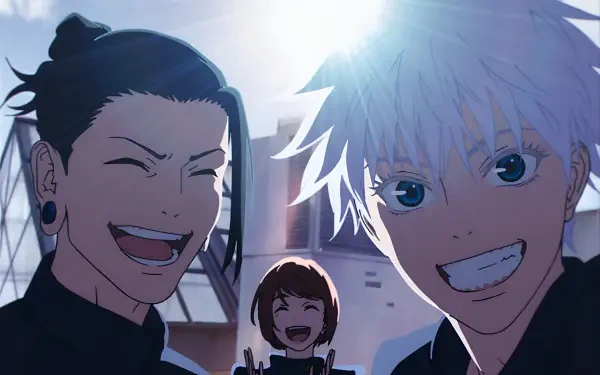 Anime Jujutsu Kaisen Suguru Geto Shoko Ieiri Satoru Gojo Gojo & Geto HD Desktop Wallpaper | Background Image