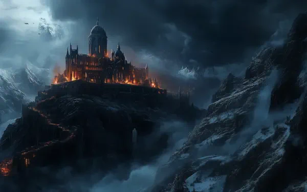 fantasy dark fortress HD Desktop Wallpaper | Background Image