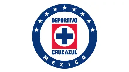 4K Ultra HD PC desktop wallpaper featuring the Cruz Azul soccer logo: blue circular emblem with stars surrounding a red square and white cross, 'Deportivo Cruz Azul Mexico' text.