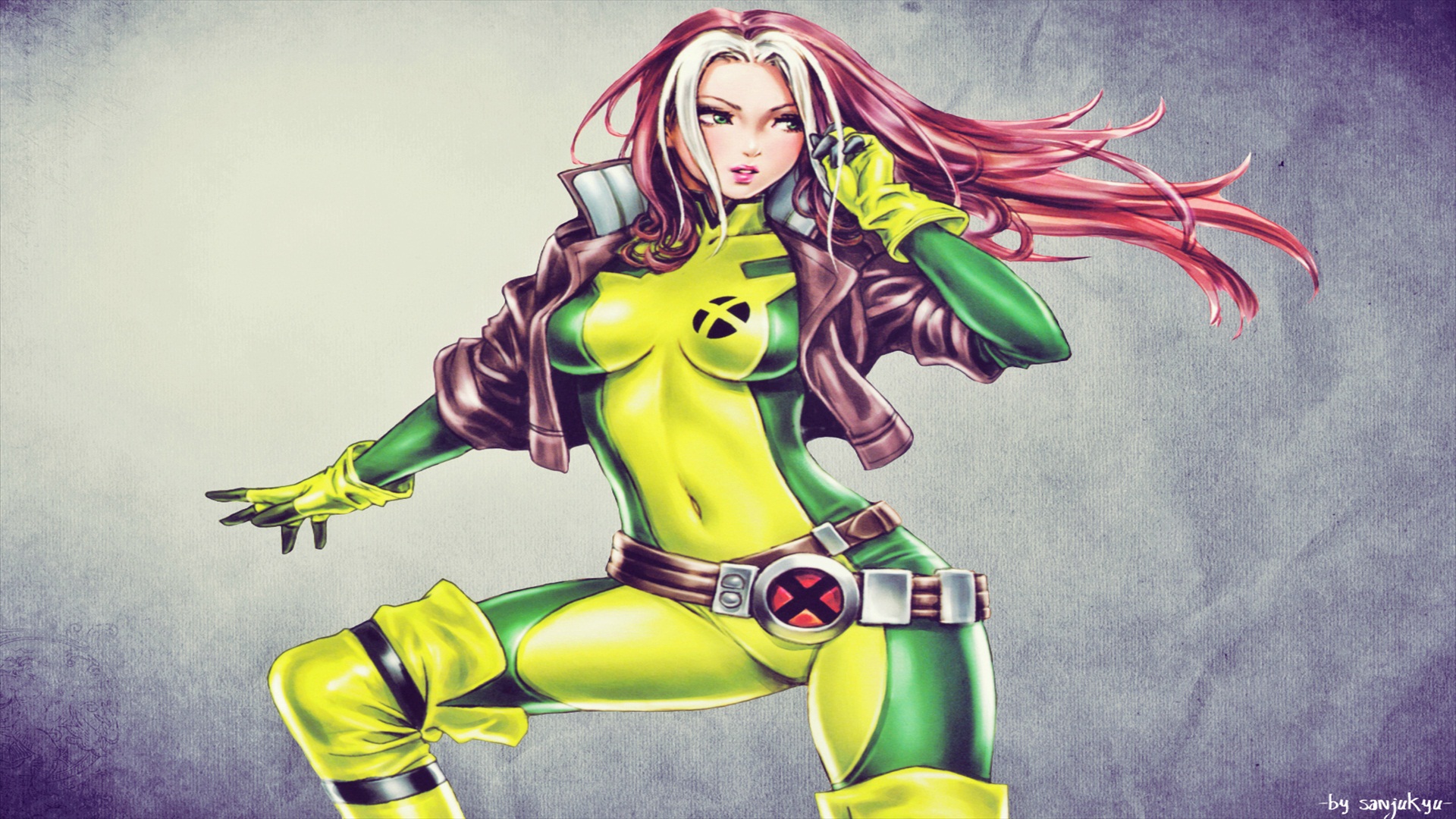 Rogue from X-Men, ready to unleash her mutant power.