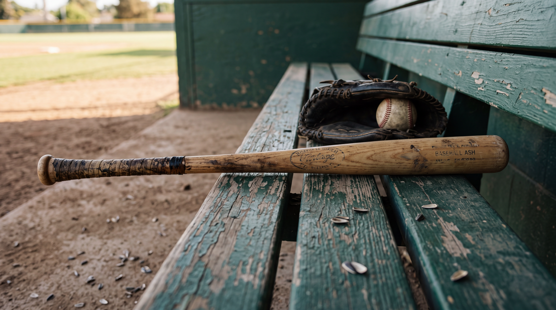 Baseball Bat and Glove on the Dugout Bench — 5K Ultra HD Wallpaper by ...
