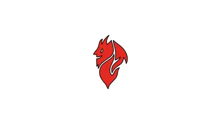 Centered red stylized A.C. Milan logo resembling a devil on a clean white 2K Quad HD PC desktop wallpaper/background.
