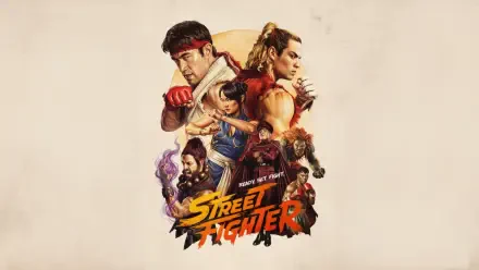 Street Fighter (2026) 4K Ultra HD PC desktop wallpaper/background showing Ryu, Chun‑Li and other fighters in dynamic poses with the bold Street Fighter logo.