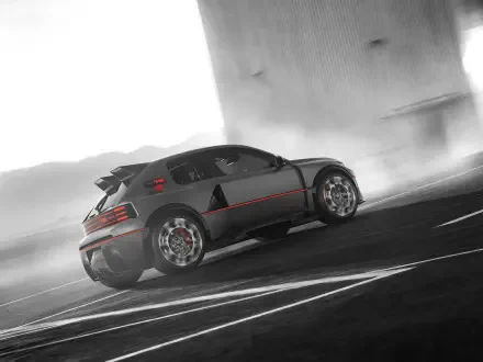 Peugeot E-T16 Concept race car drifting on a track, HD PC desktop wallpaper and background