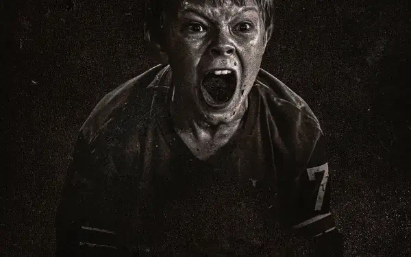 Speak No Evil — 4K Ultra HD PC desktop wallpaper and background: gritty monochrome close-up of a screaming, shadowed figure with distressed texture and a '7' on the sleeve.