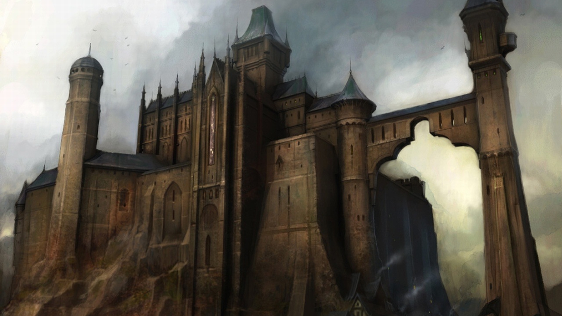 Fantasy castle - Fairfax Castle from Fable II - desktop wallpaper.