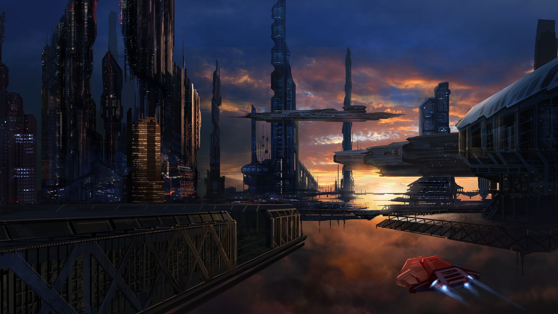 Download Sci Fi City Sci Fi City HD Wallpaper