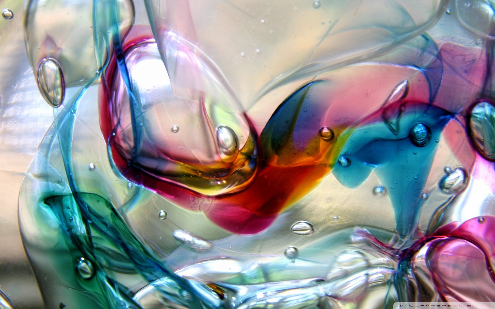 HD Abstract Bubble Vibes: Colorful Fluid Motion Wallpaper | 1920x1200 ...