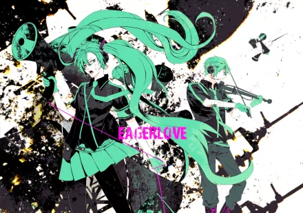 Hatsune Mikuo Hatsune Miku Love is War (Vocaloid) song illustration Anime Vocaloid HD Desktop Wallpaper | Background Image