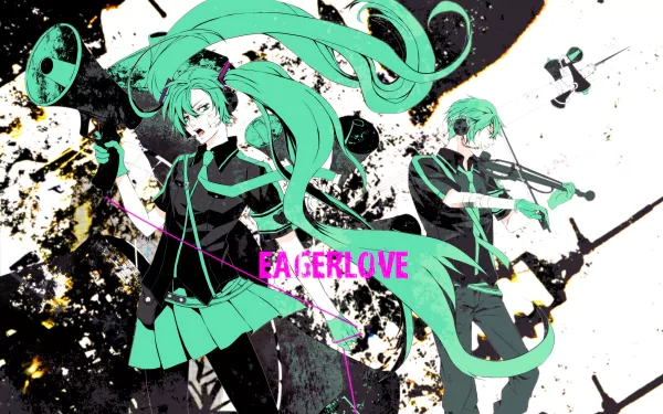 Hatsune Mikuo Hatsune Miku Love is War (Vocaloid) song illustration Anime Vocaloid HD Desktop Wallpaper | Background Image