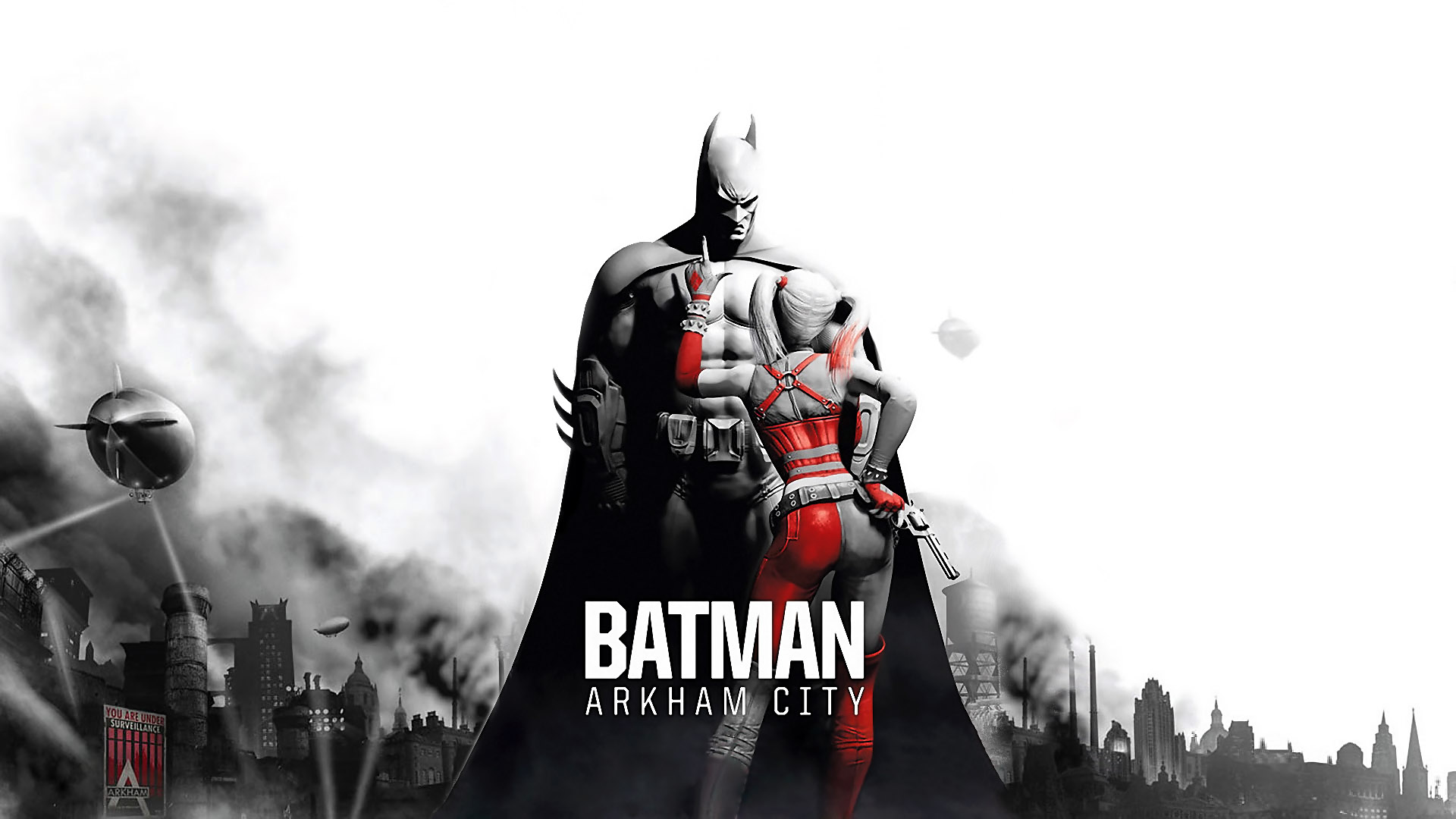 B.A.C desktop wallpaper featuring Batman in Arkham City video game.