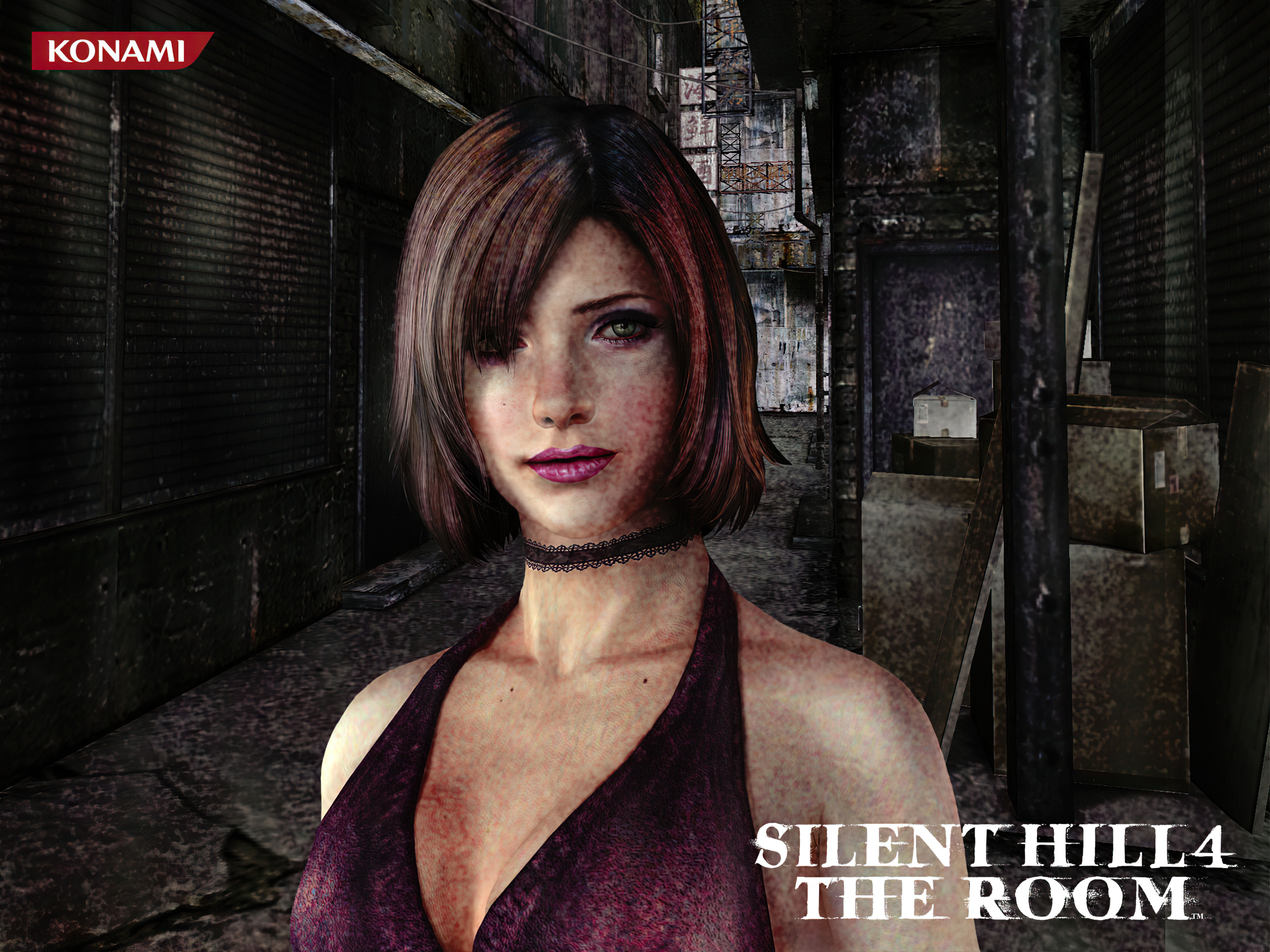 Eileen Galvin in Silent Hill video game. The iconic character stands in a haunting atmosphere.