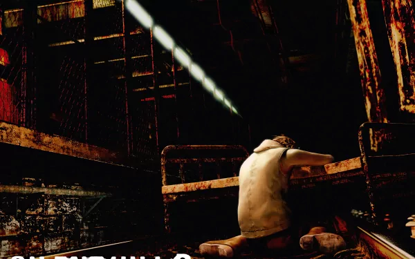 HD desktop wallpaper featuring a dark, eerie scene from the video game Silent Hill 3, capturing the game's haunting atmosphere and unsettling environment.