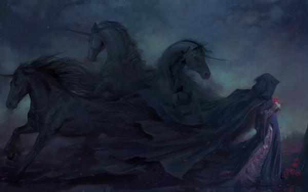 Dark Artistic Unicorn Gothic HD Wallpaper | Background Image