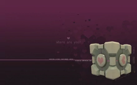 Companion Cube (Portal) video game Portal (Video Game) HD Desktop Wallpaper | Background Image
