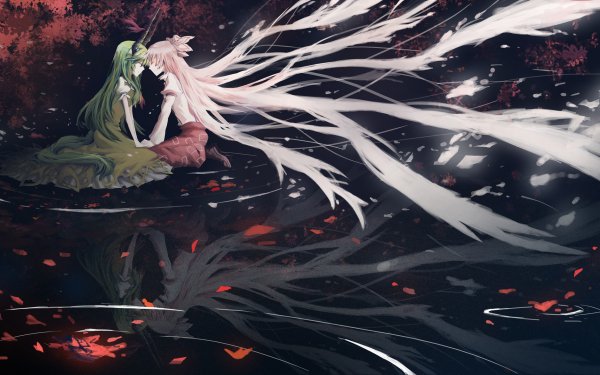 Anime Touhou Keine Kamishirasawa Fujiwara no Mokou HD Wallpaper | Background Image