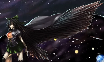 Utsuho Reiuji Anime Touhou HD Desktop Wallpaper | Background Image