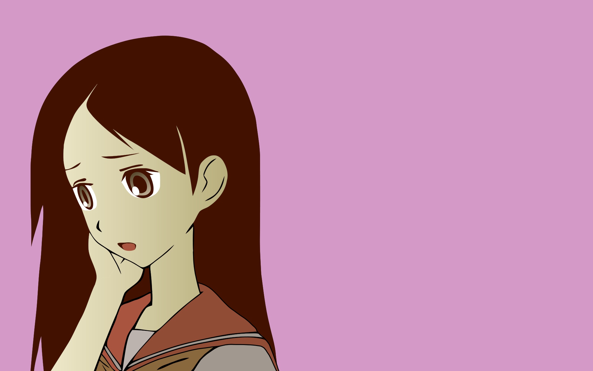 Sayonara Zetsubou-Sensei character, Chiri Kitsu, with a striking anime-inspired desktop wallpaper.