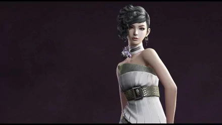 HD PC desktop wallpaper featuring a detailed female character from the video game AION against a dark background.