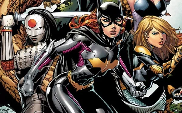 A dynamic comic-style image featuring the Birds of Prey, showcasing Batgirl, Black Canary, and other heroes in action. This high-definition wallpaper adds vibrant energy to any desktop.