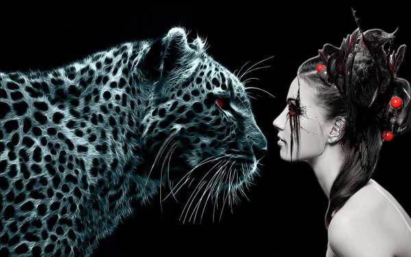 Dark Women Leopard HD Wallpaper | Background Image