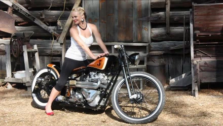 woman Girls & Motorcycles HD Desktop Wallpaper | Background Image