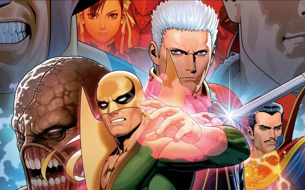 Nemesis (Resident Evil) Chun-Li (Street Fighter) Doctor Strange Iron Fist (Marvel Comics) video game Ultimate Marvel vs. Capcom 3 HD Desktop Wallpaper | Background Image