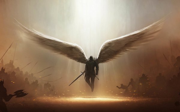 Jeux Vidéo Diablo III Diablo Ange Sombre Wings Démon Epée Arme Tyrael Ange Guerrier Fond d'écran HD | Image