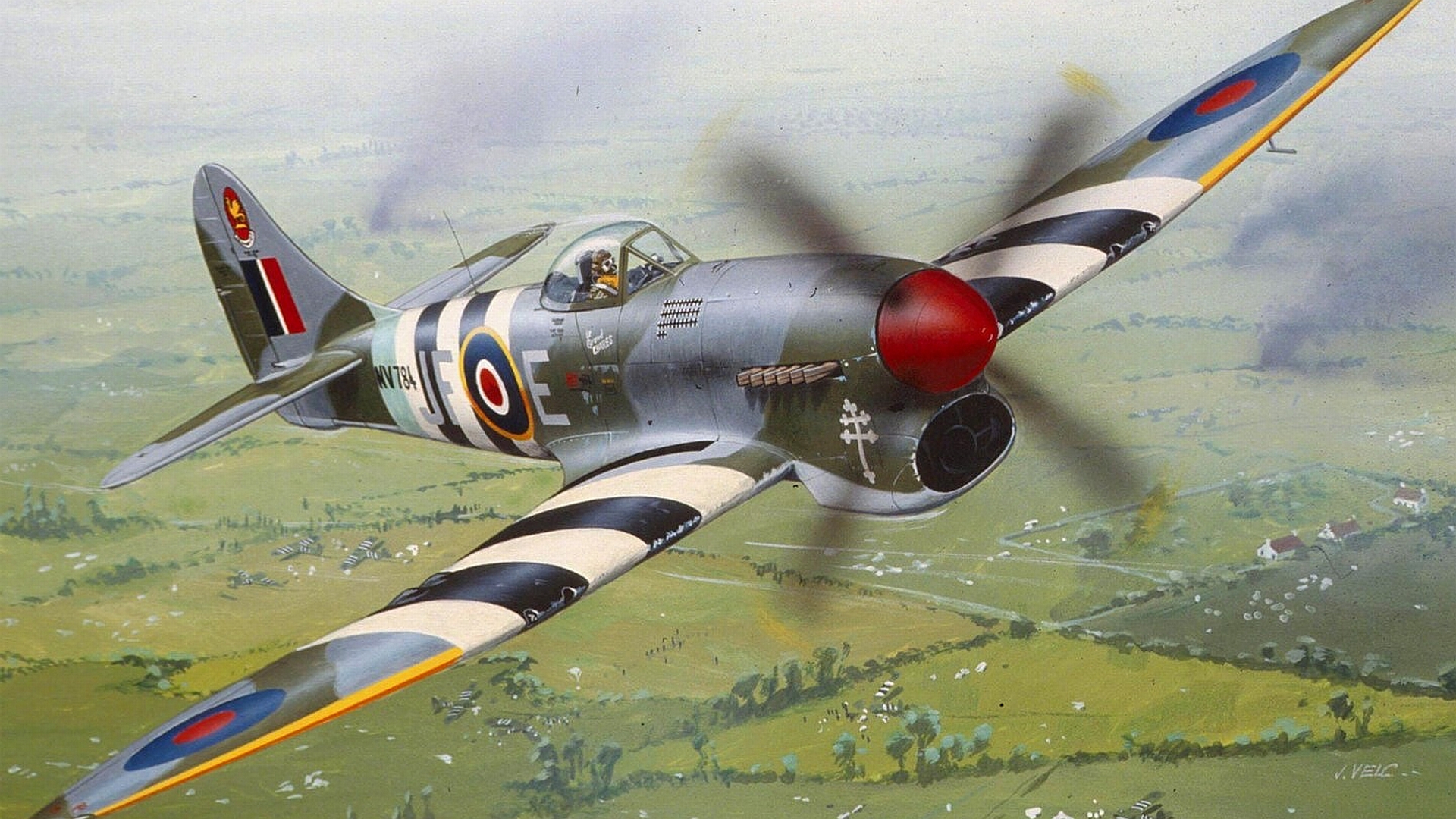 Military Hawker Tempest HD Wallpaper | Background Image
