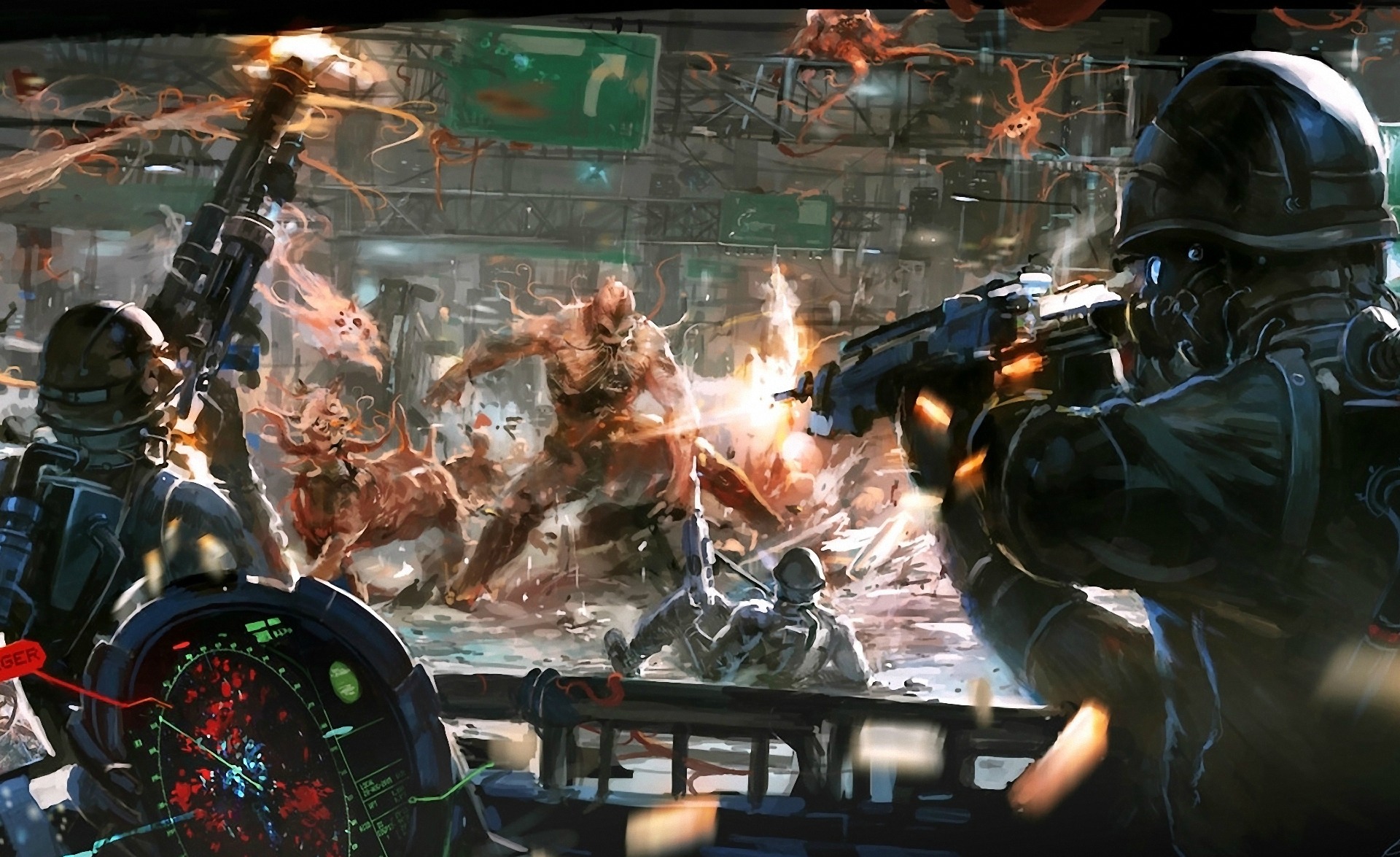 Sci Fi Battle HD Wallpaper | Background Image