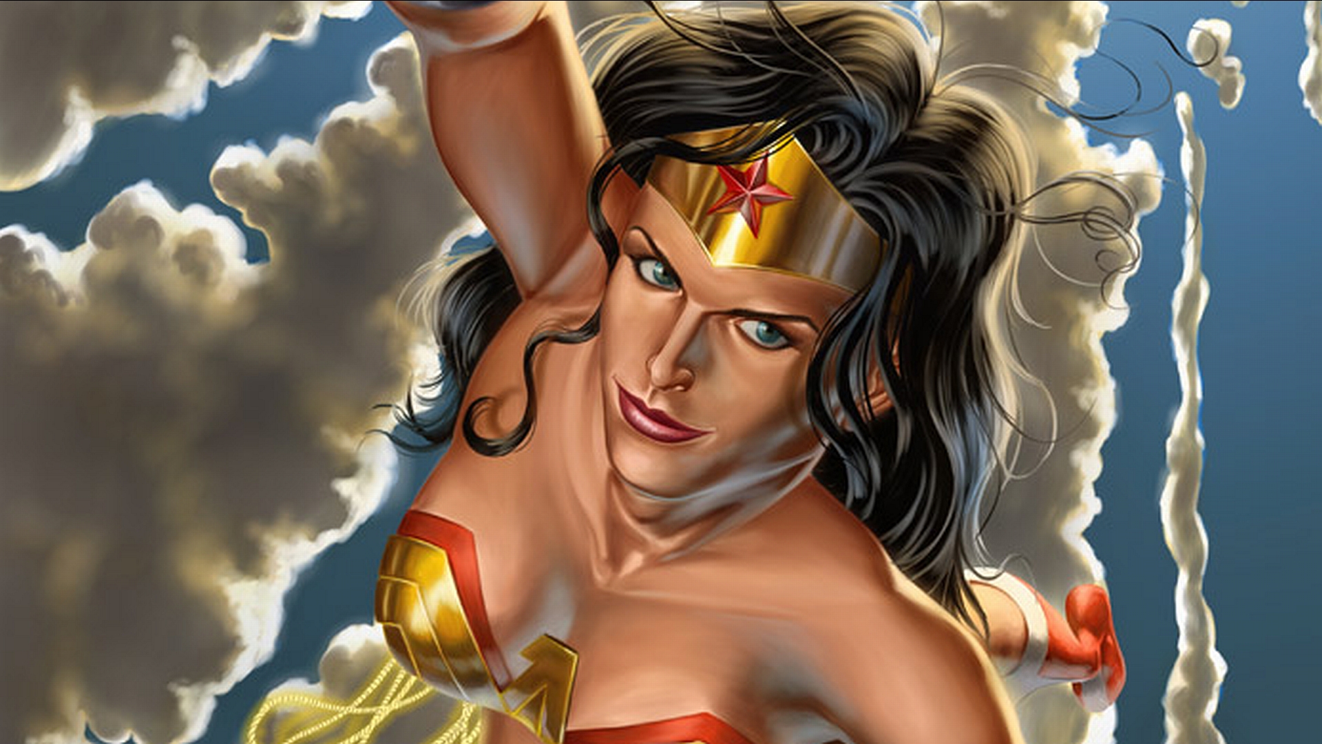 Comic-inspired Wonder Woman wallpaper
