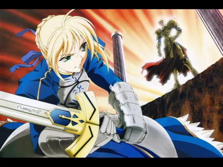 Archer (Fate/Zero) Gilgamesh (Fate Series) Saber (Fate Series) Anime Fate/Zero HD Desktop Wallpaper | Background Image