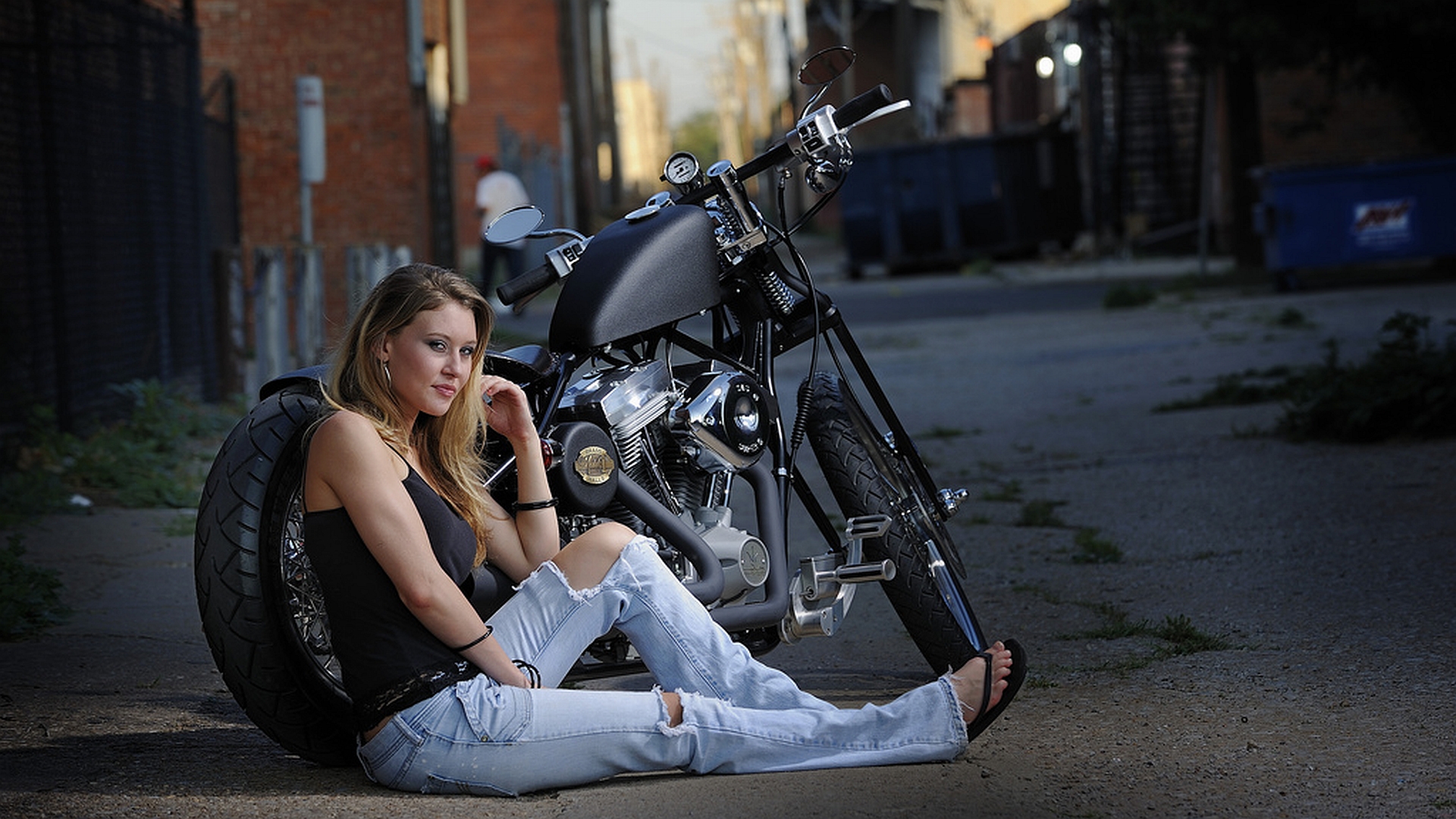 Women Girls & Motorcycles HD Wallpaper | Background Image