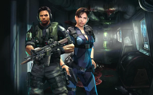 Jill Valentine Chris Redfield video game Resident Evil: Revelations HD Desktop Wallpaper | Background Image