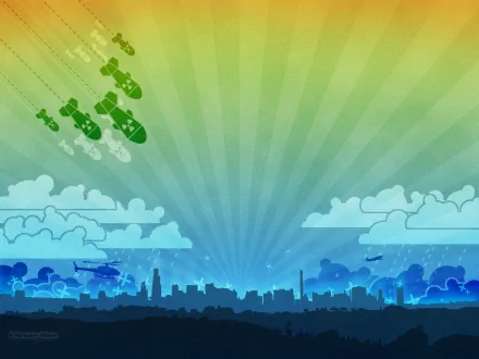 helicopter bomb war artistic vector HD Desktop Wallpaper | Background Image