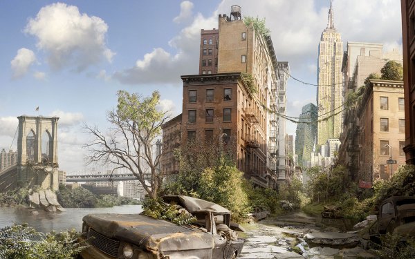 Science Fiction Post Apocalyptique Destruction Bâtiment New York Fond d'écran HD | Image
