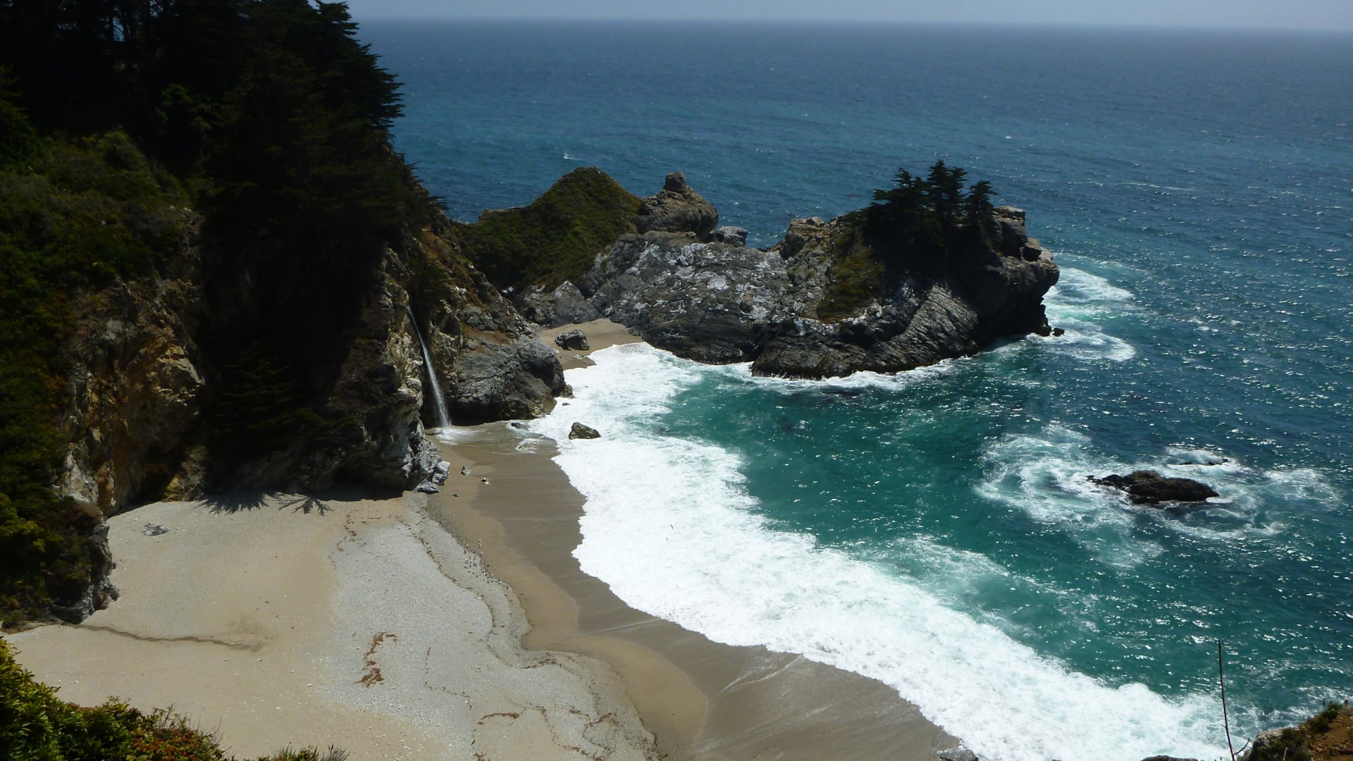 Download California McWay Falls Nature Big Sur HD Wallpaper