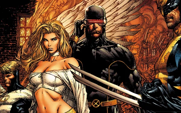 Emma Frost Wolverine Cyclops (Marvel Comics) Comic X-Men HD Desktop Wallpaper | Background Image